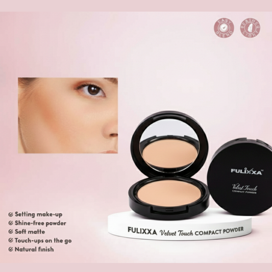 Long lasting matte compact powder keeping skin fresh up to 12 hours