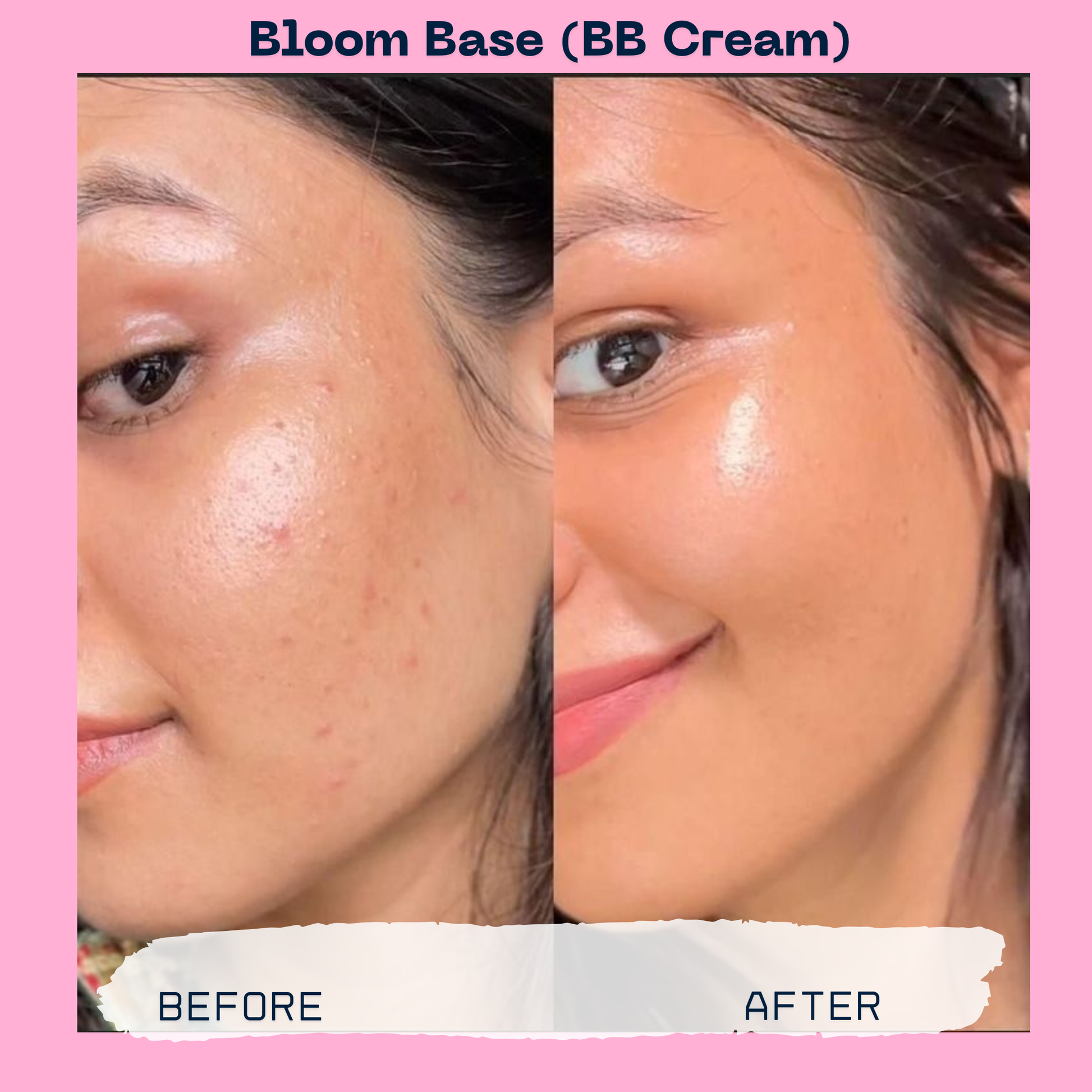 Before and after comparison of the best BB cream in india for oily skin