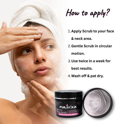 Deep cleansing face scrub for removing dirt and dead skin