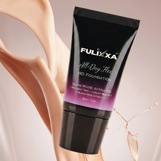 Fulixxa full coverage liquid foundation with seamless blendability and radiant finish