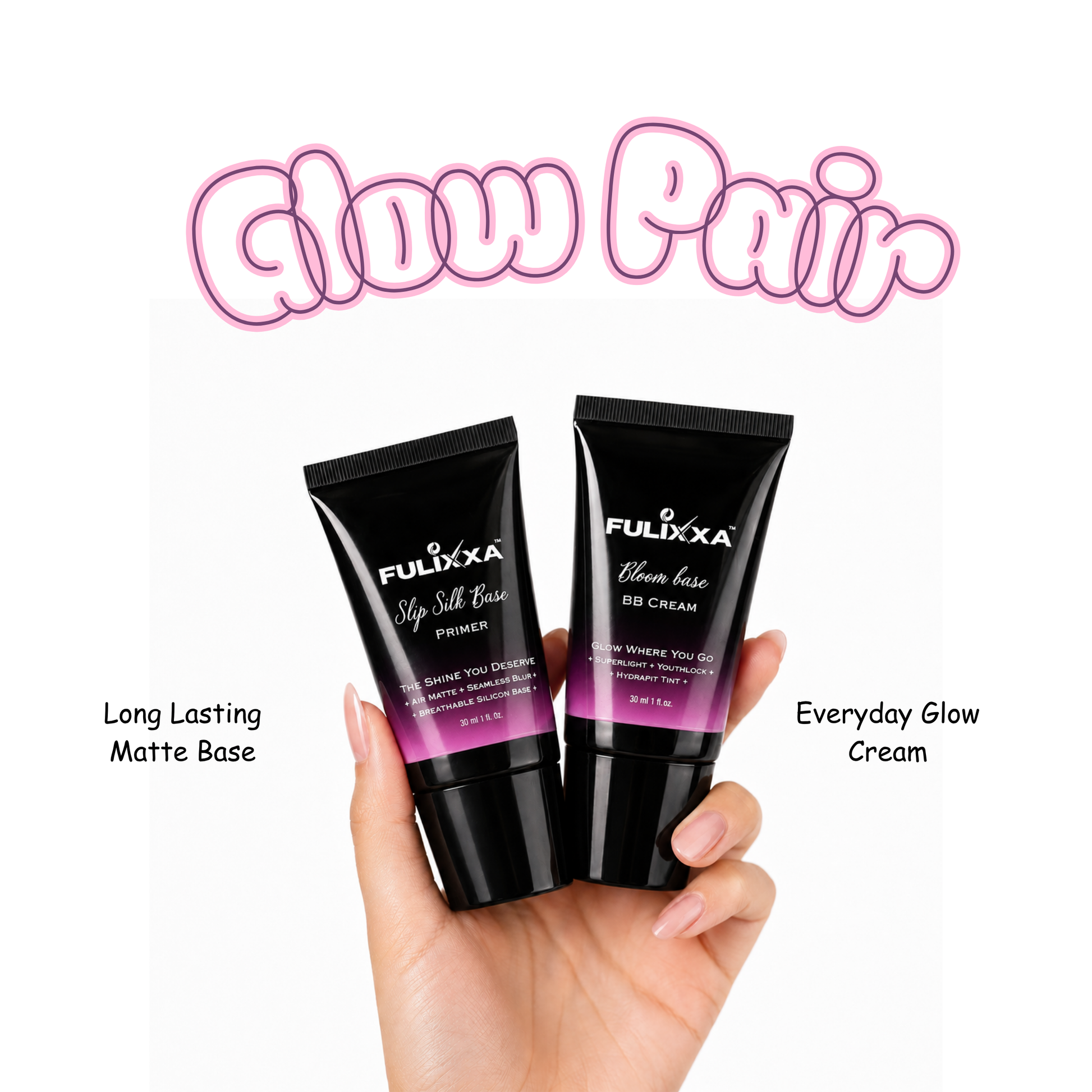 Fulixxa makeup duo with matte primer and lightweight BB cream for natural coverage