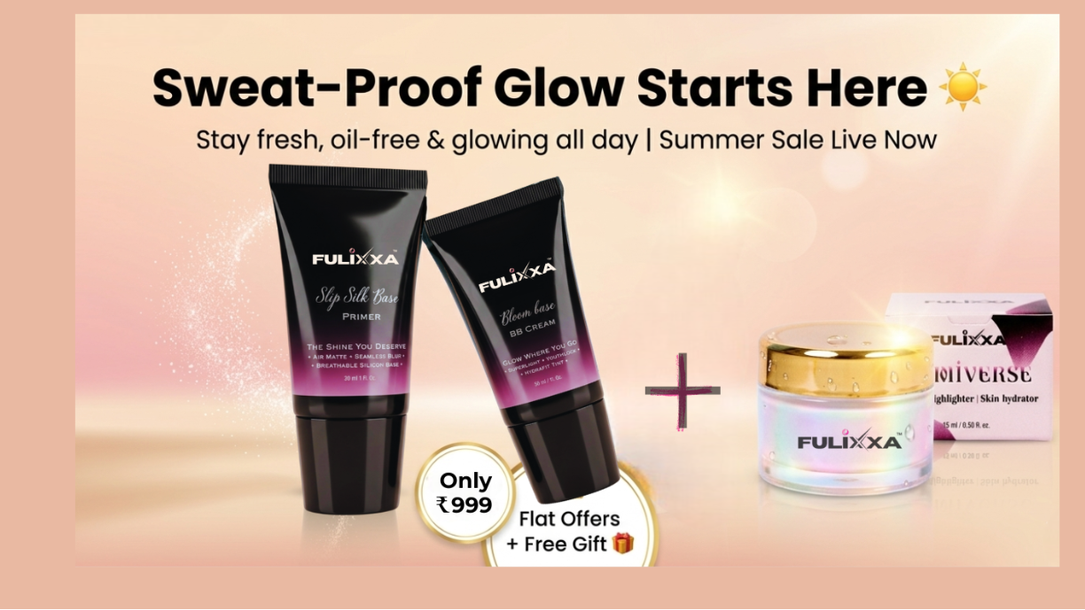 Fulixxa sweat proof makeup kit with long-lasting foundation, primer and beauty essentials