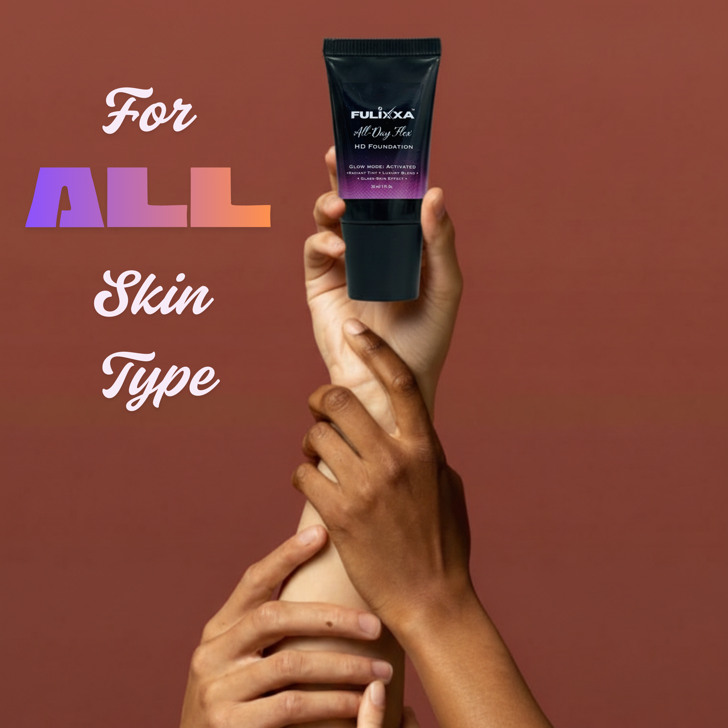 HD Foundation designed for long-lasting wear without caking