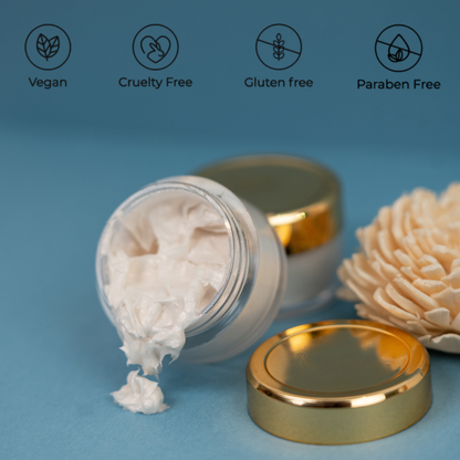 Rose shimmer glow cream for luminous soft finish