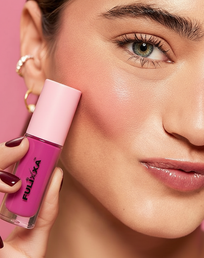 Vitamin E infused liquid blush for nourished and protected skin